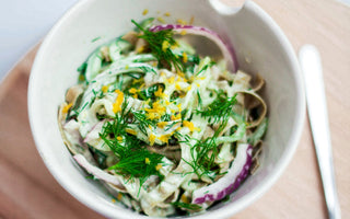 Creamy Cucumber Edamame Pasta Salad - Livivafoods.com