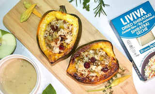 Harvest-Stuffed Acorn Squash with LIVIVA Shirataki Instant Rice - Livivafoods.com