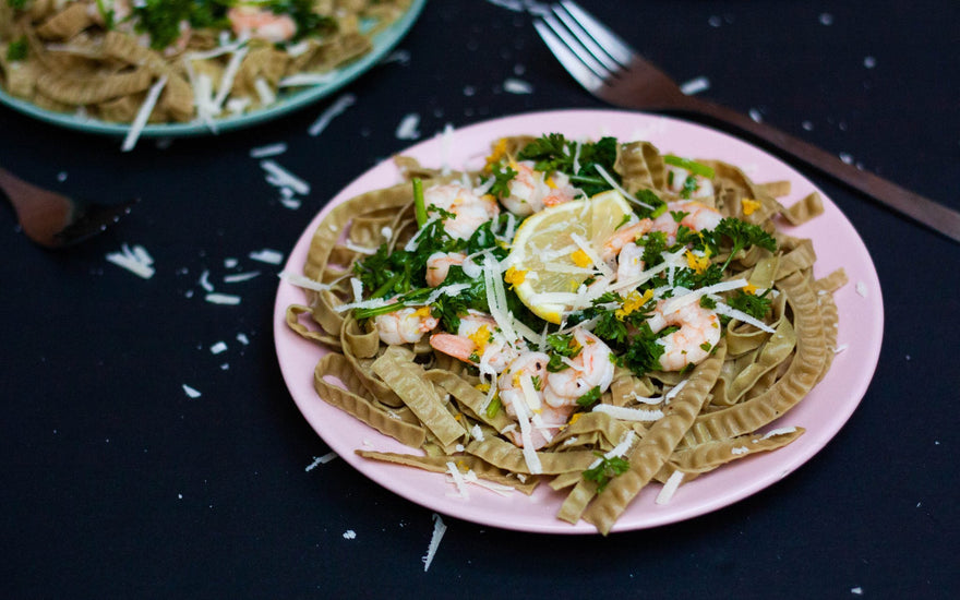 Lemon Garlic Shrimp Pasta - Livivafoods.com