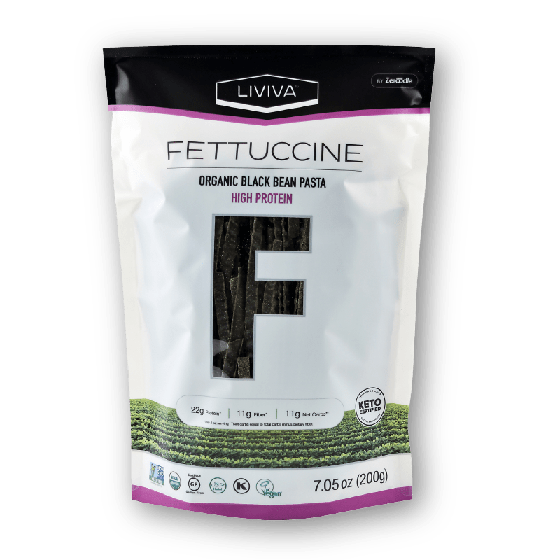 Organic Black Bean Fettuccine - Livivafoods.com