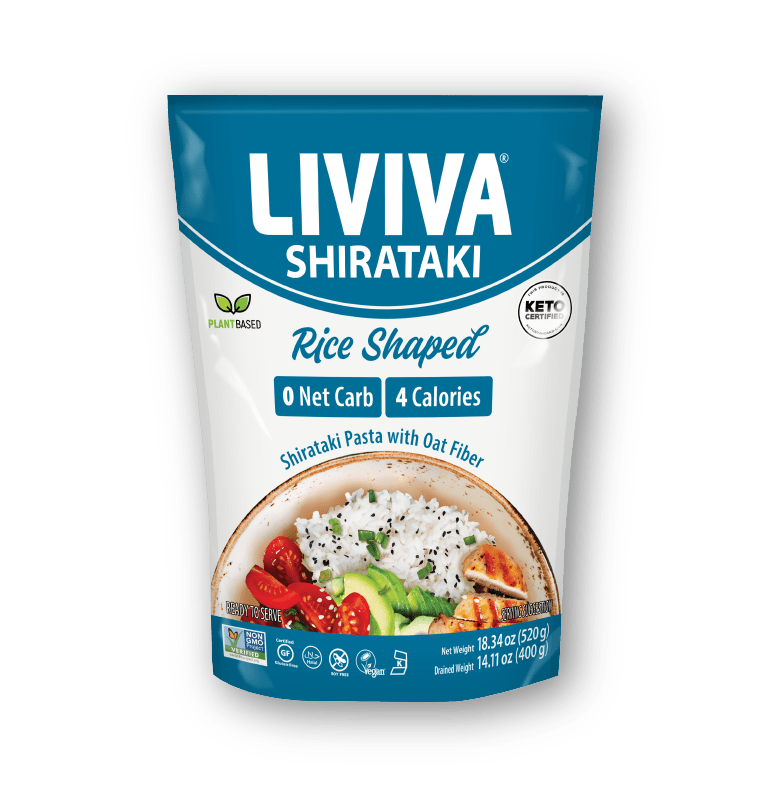 Organic Rice Shaped Shirataki with Oat Fiber - Livivafoods.com