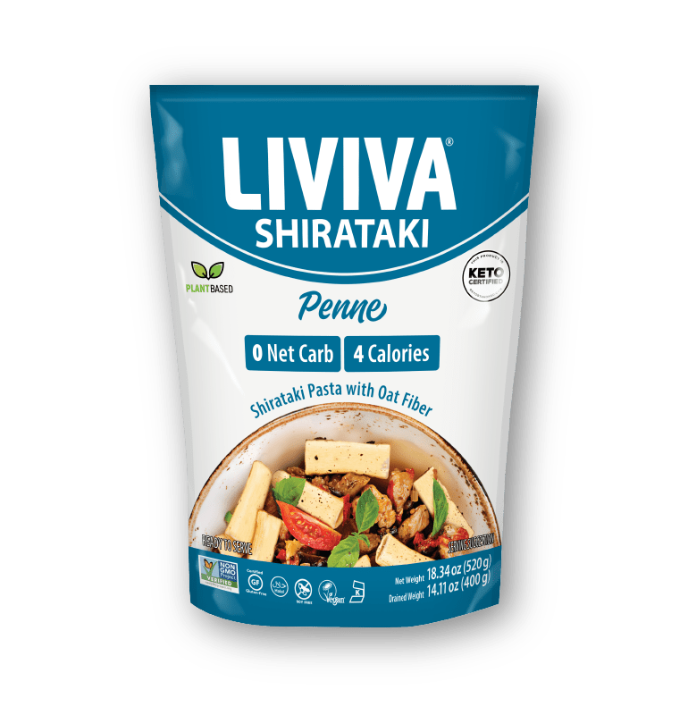 Organic Shirataki Penne with Oat Fiber - Livivafoods.com